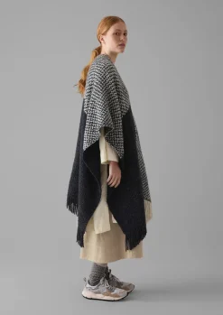 TOAST Check Merino Blend Wrap-Women Hats, Scarves & Gloves|Knitwear