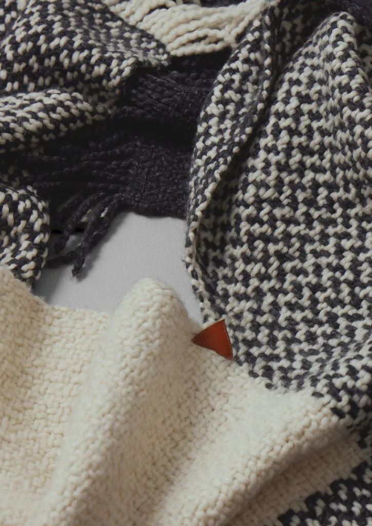 TOAST Check Merino Blend Wrap-Women Hats, Scarves & Gloves|Knitwear