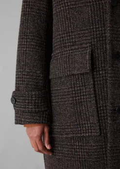 TOAST Check Wool Overcoat- Coats & Jackets