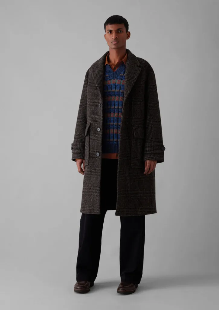 TOAST Check Wool Overcoat- Coats & Jackets