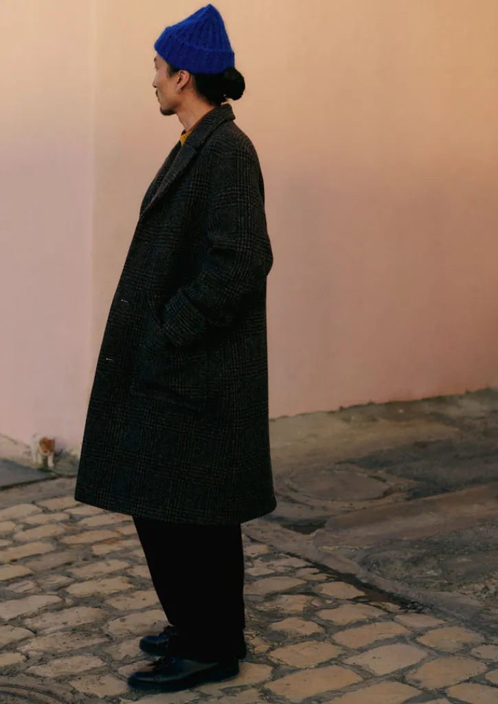 TOAST Check Wool Overcoat- Coats & Jackets