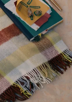 TOAST Chevron Check Wool Blanket- Textiles|Blankets & Throws
