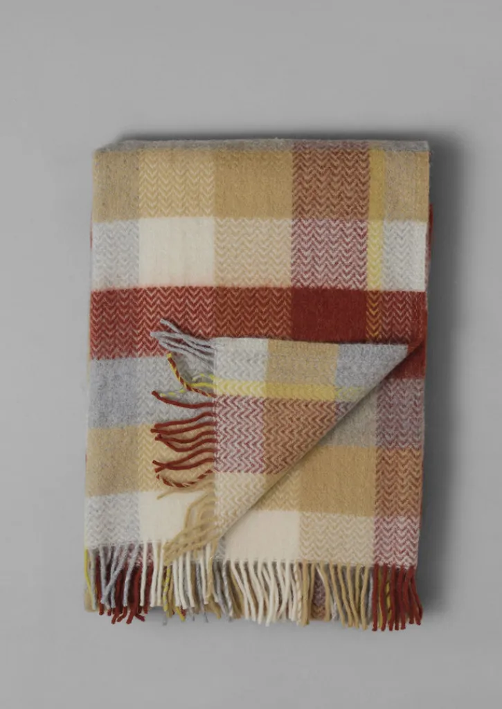 TOAST Chevron Check Wool Blanket- Textiles|Blankets & Throws