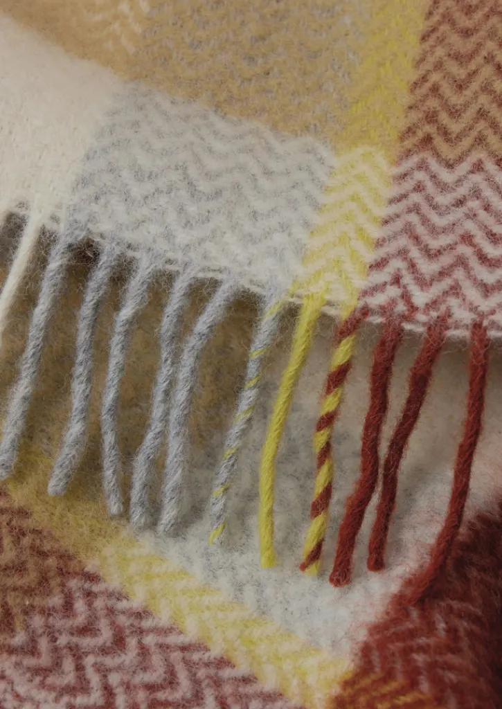 TOAST Chevron Check Wool Blanket- Textiles|Blankets & Throws