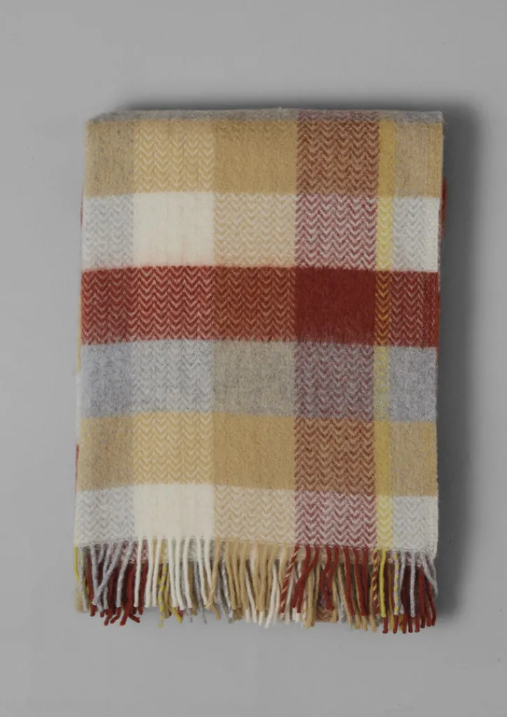TOAST Chevron Check Wool Blanket- Textiles|Blankets & Throws