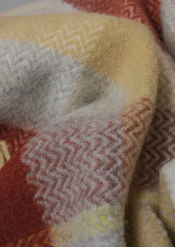 TOAST Chevron Check Wool Blanket- Textiles|Blankets & Throws