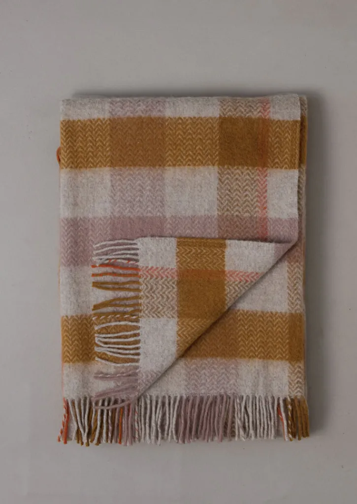 TOAST Chevron Check Wool Blanket- Textiles|Blankets & Throws