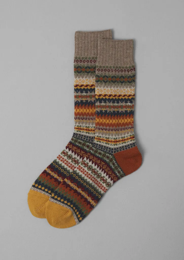 TOAST Chup Pattern Wool Blend Socks-Women Socks & Tights