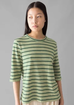 TOAST Cleo Stripe Cotton Half Sleeve Tee-Women Jersey|Tops & Tees