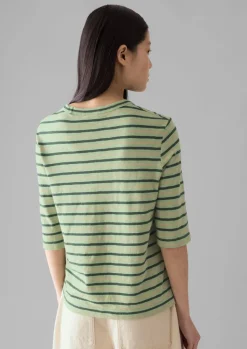 TOAST Cleo Stripe Cotton Half Sleeve Tee-Women Jersey|Tops & Tees