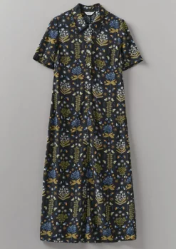 TOAST Collector Print Fluid Shirt Dress-Women Dresses