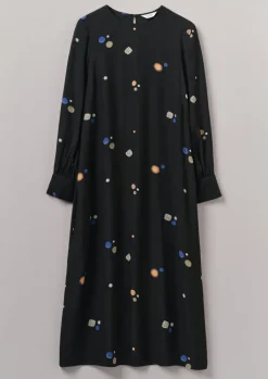 TOAST Cosmic Dot Print Column Dress-Women Dresses