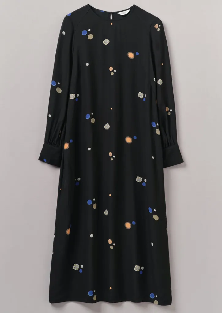 TOAST Cosmic Dot Print Column Dress-Women Dresses
