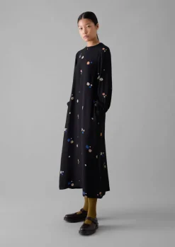 TOAST Cosmic Dot Print Column Dress-Women Dresses