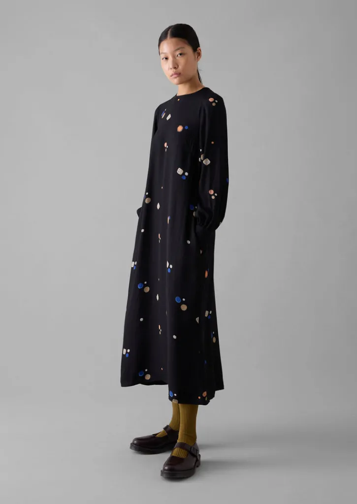 TOAST Cosmic Dot Print Column Dress-Women Dresses