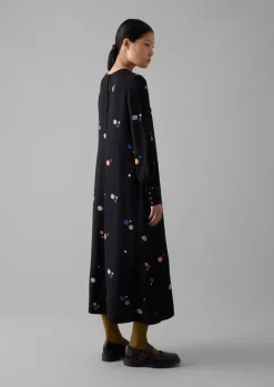 TOAST Cosmic Dot Print Column Dress-Women Dresses