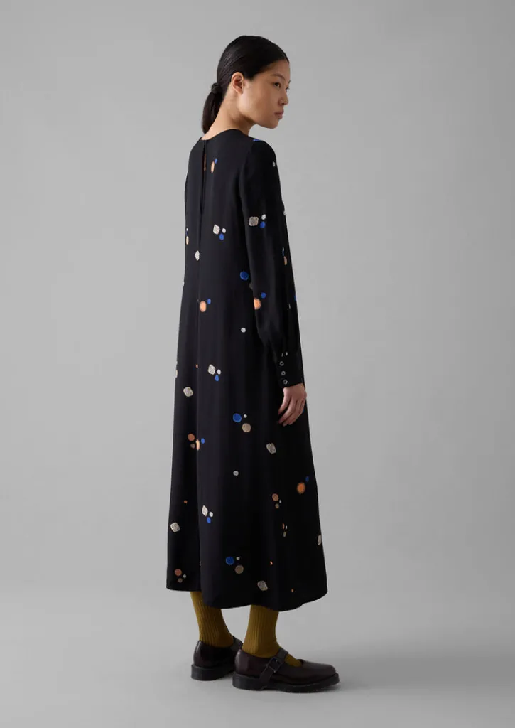TOAST Cosmic Dot Print Column Dress-Women Dresses
