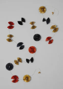 TOAST Cosmos Lokta Paper Rosette Garland- Christmas Decorations