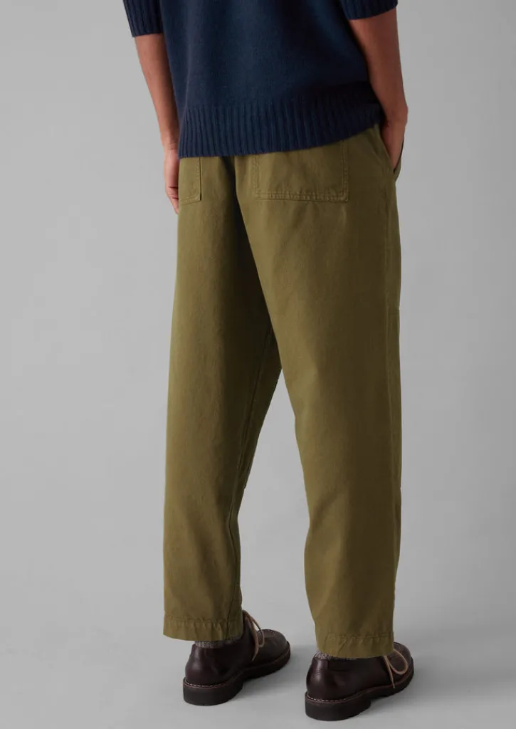 TOAST Cotton Canvas Tapered Trousers- Trousers