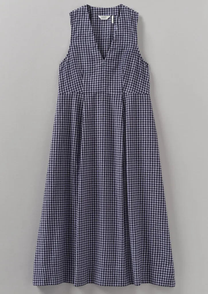 TOAST Cotton Gingham Seersucker Dress-Women Dresses