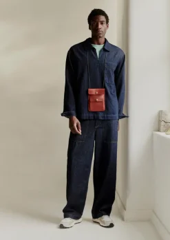 TOAST Cotton Hemp Denim Cargo Trousers- Denim|Trousers