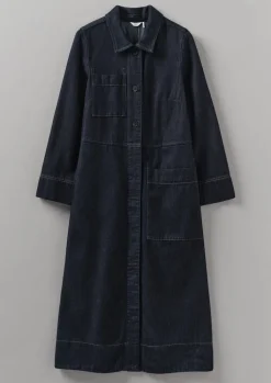 TOAST Cotton Hemp Denim Dress-Women Denim|Workwear