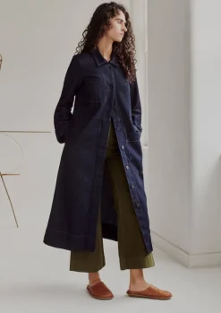TOAST Cotton Hemp Denim Dress-Women Denim|Workwear