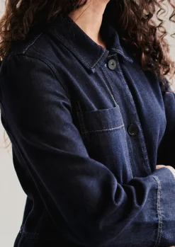 TOAST Cotton Hemp Denim Dress-Women Denim|Workwear