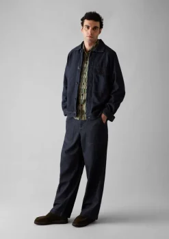 TOAST Cotton Hemp Denim Jacket- Denim|Workwear