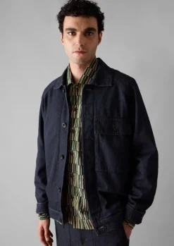 TOAST Cotton Hemp Denim Jacket- Denim|Workwear