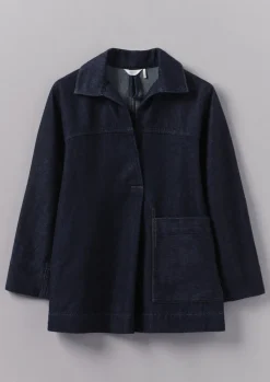 TOAST Cotton Hemp Denim Smock-Women Denim|Tops & Tees