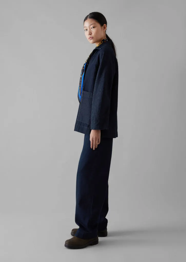 TOAST Cotton Hemp Denim Smock-Women Denim|Tops & Tees
