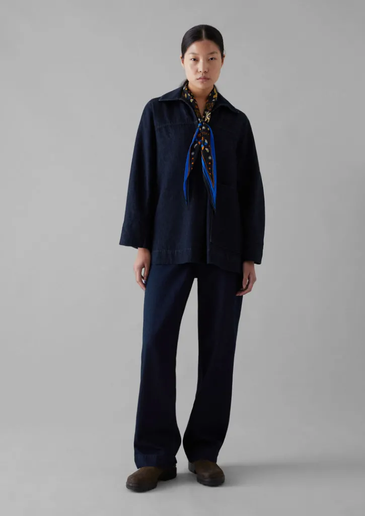 TOAST Cotton Hemp Denim Smock-Women Denim|Tops & Tees