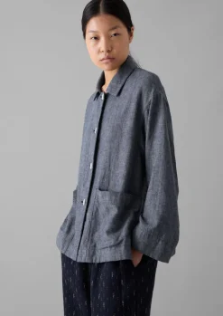 TOAST Cotton Linen Twill Shirt-Women Linen|Loungewear