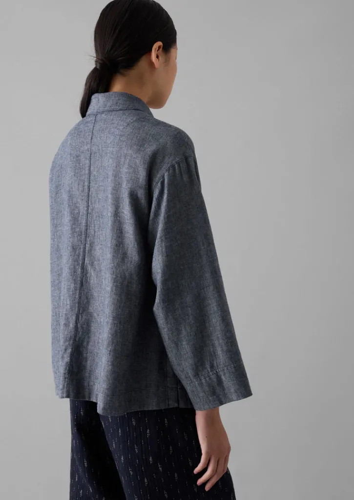 TOAST Cotton Linen Twill Shirt-Women Linen|Loungewear