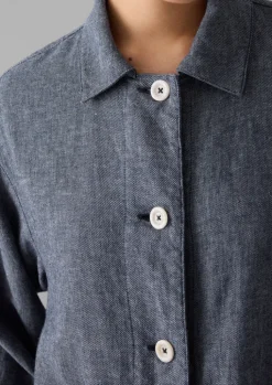 TOAST Cotton Linen Twill Shirt-Women Linen|Loungewear