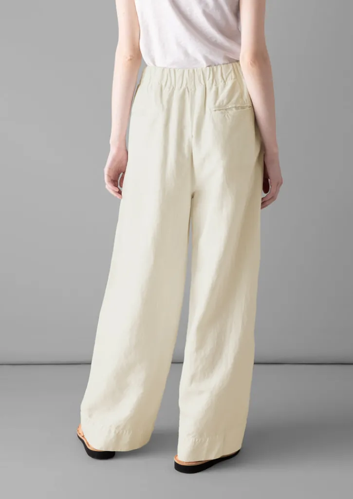 TOAST Cotton Linen Wide Leg Trousers-Women Linen|Trousers