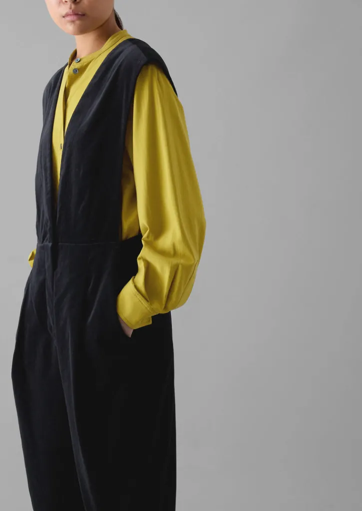 TOAST Cotton Velvet Pinafore Jumpsuit-Women Velvet|Jumpsuits