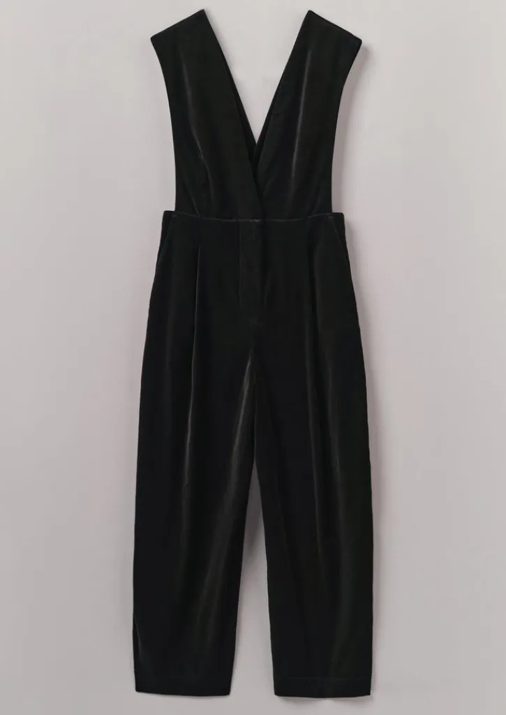 TOAST Cotton Velvet Pinafore Jumpsuit-Women Velvet|Jumpsuits