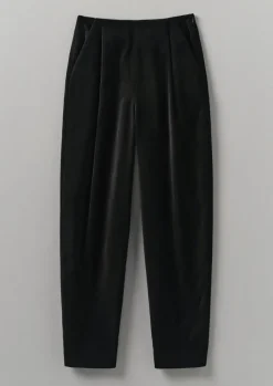TOAST Cotton Velvet Pleat Front Trousers-Women Velvet|Trousers
