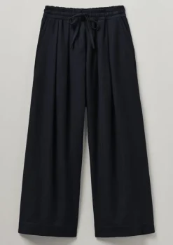 TOAST Cotton Wool Herringbone Pull On Trousers-Women Trousers