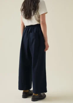 TOAST Cotton Wool Herringbone Pull On Trousers-Women Trousers