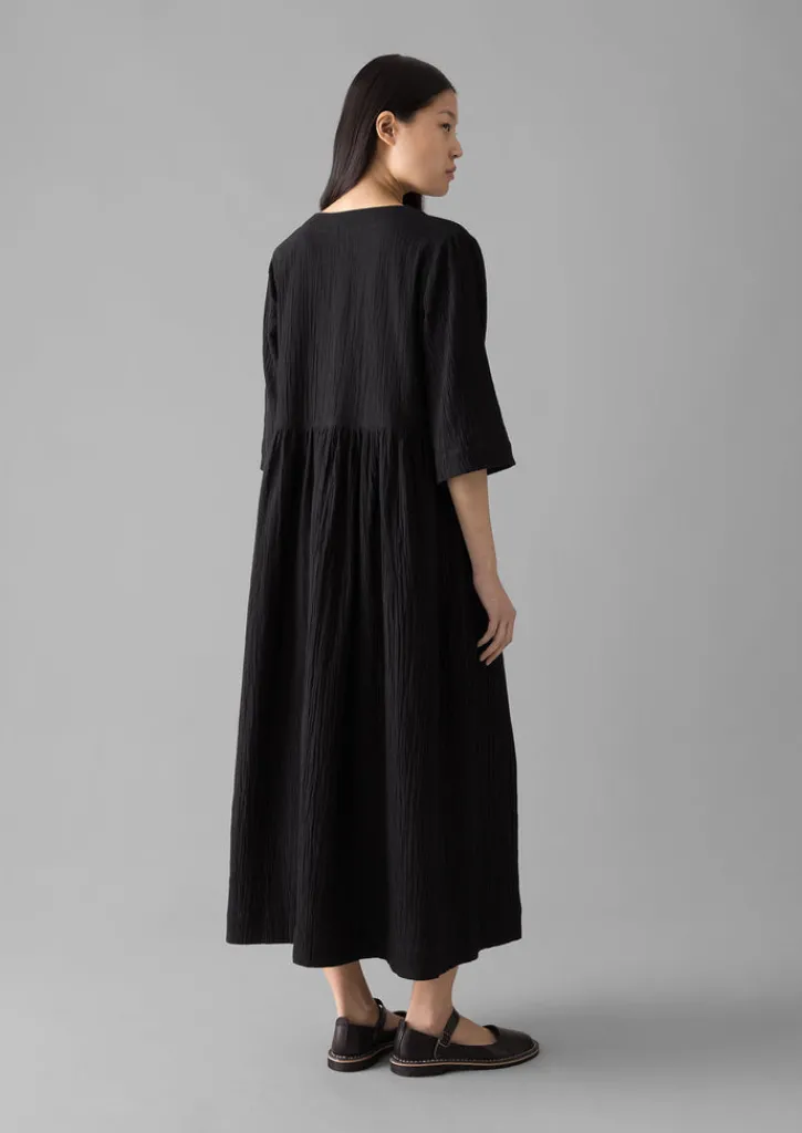 TOAST Crinkled Cotton V-Neck Dress-Women Loungewear|Dresses