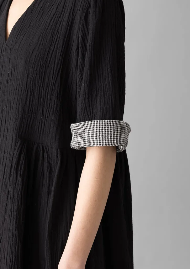 TOAST Crinkled Cotton V-Neck Dress-Women Loungewear|Dresses