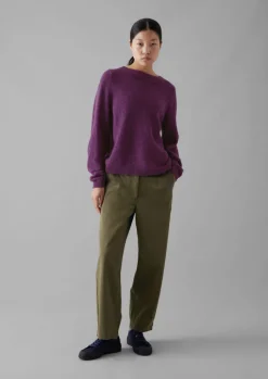 TOAST Darted Cotton Twill Trousers-Women Trousers