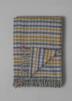 TOAST Dashed Check Wool Blanket- Textiles|Blankets & Throws