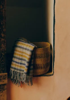 TOAST Dashed Check Wool Blanket- Textiles|Blankets & Throws