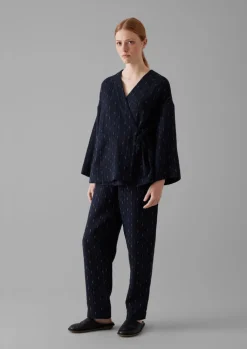 TOAST Dobby Stitch Cotton Lounge Trousers-Women Loungewear|Trousers
