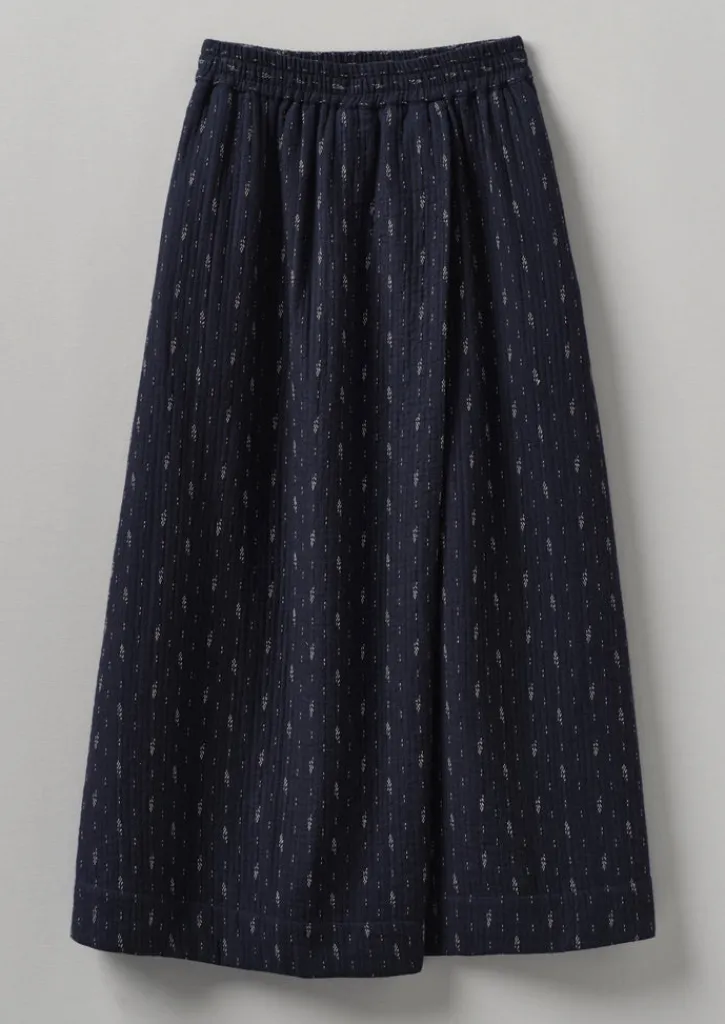 TOAST Dobby Stitch Cotton Skirt-Women Loungewear|Skirts