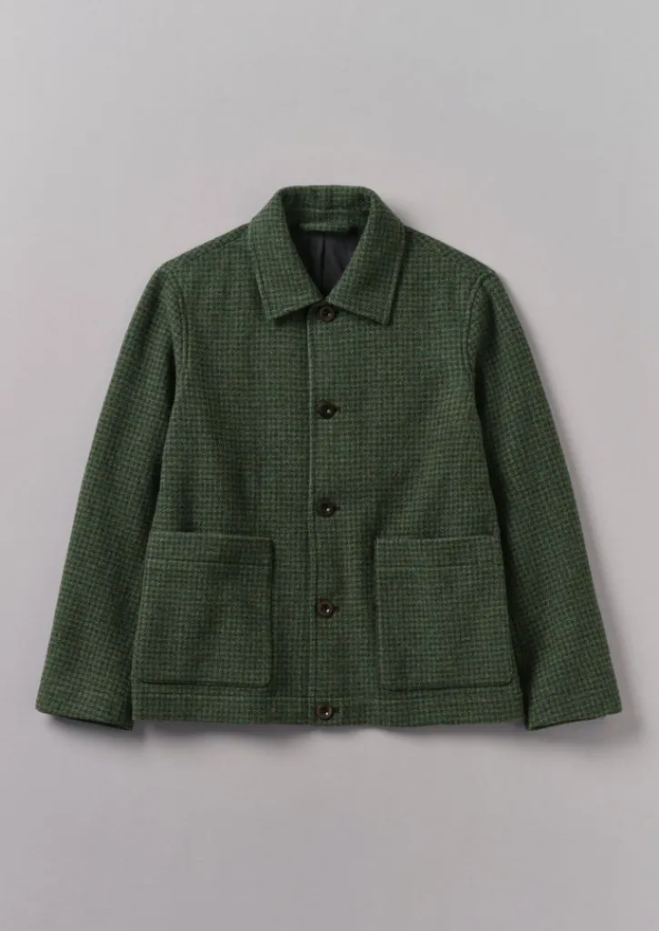 TOAST Dogtooth Wool Chore Jacket- Coats & Jackets